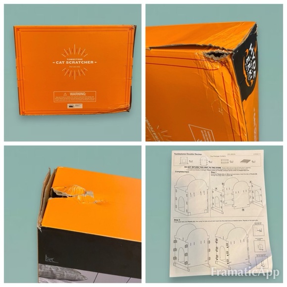 NEW Halloween Double Decker Tombstone Cat Scratcher & Hideout - Picture 14 of 14